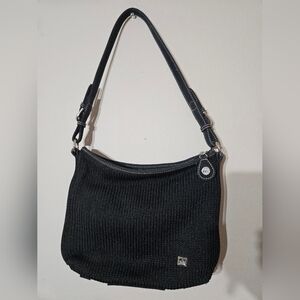 Black Sak Knit Shoulder Bag